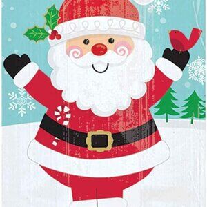 Amscan Santa Claus Party Bags - 20 Pack - Red and Green - 9 1/2"H x 4"W x 2"D